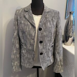 LOFT Black & White Tweed Jacket